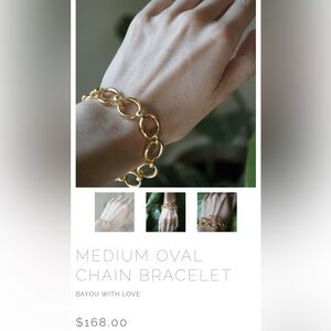 New Bayou with Love Gold Chain Bracelet